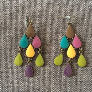 Multi colored dangle earrings
